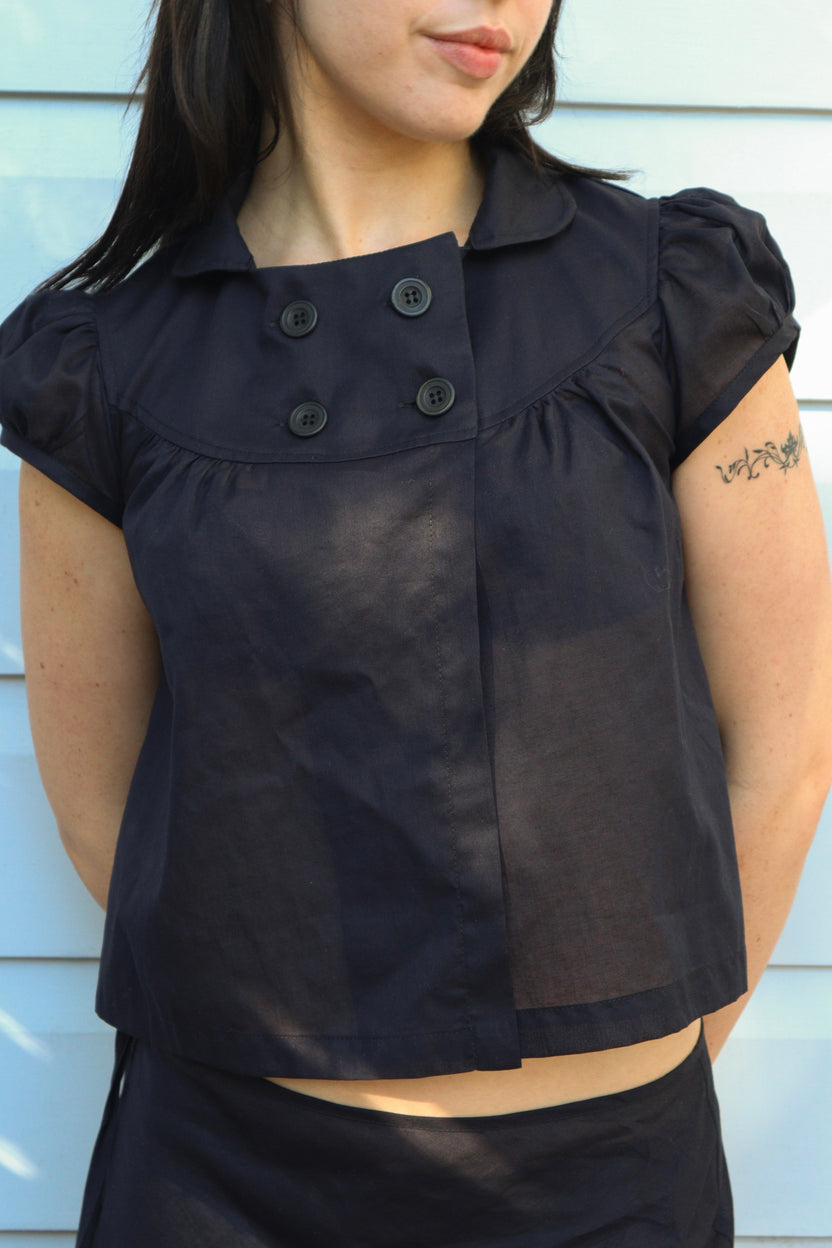 Obelia's Baby Button Top - Black