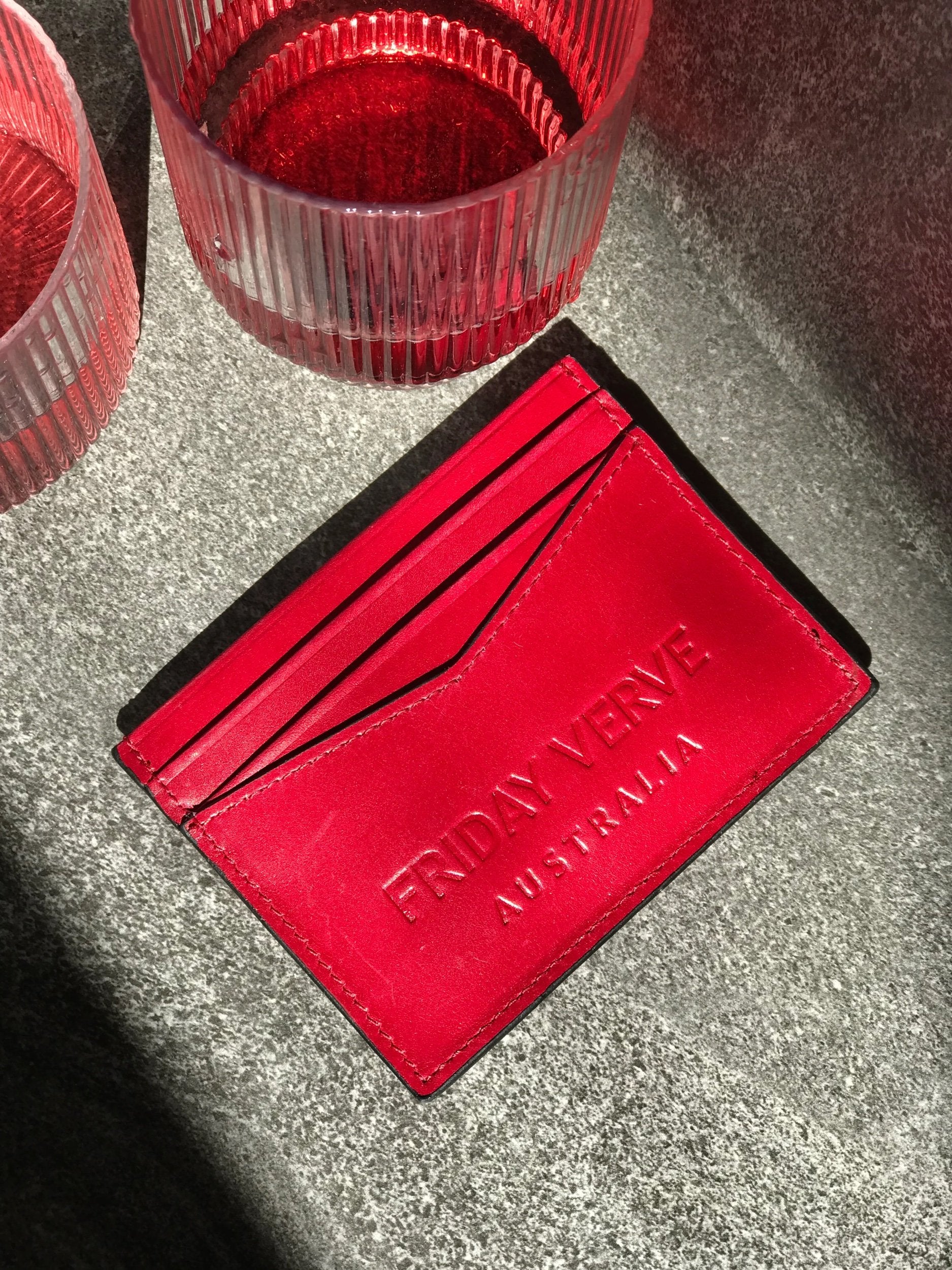 Friday Verve Cardholder in Cherry