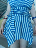 Clauds Powderblue Stripe Skirt (S)