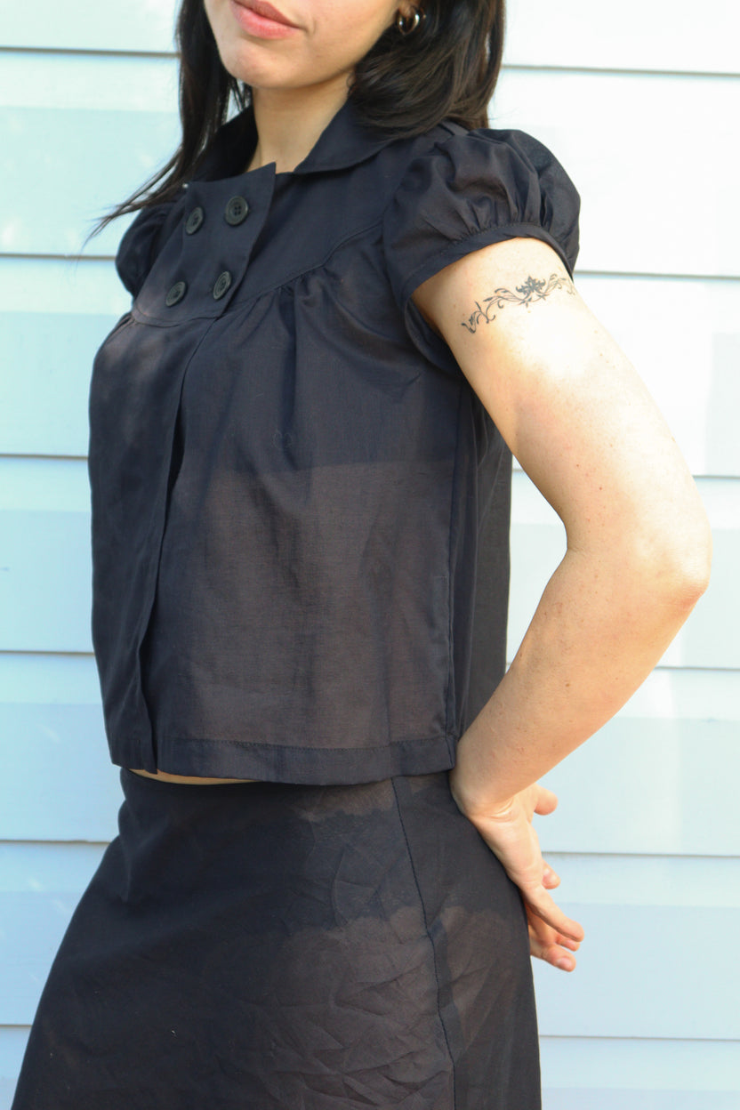 Obelia's Baby Button Top - Black