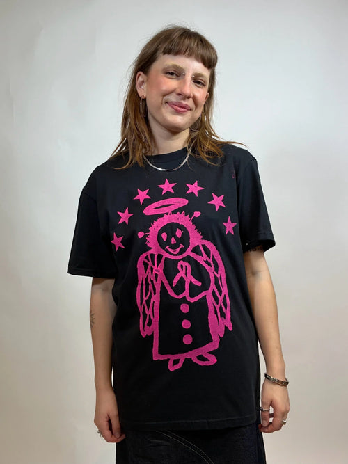 All Angels Are Aliens Pink Print Tee