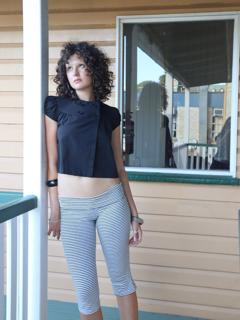 Obelia's Baby Button Top - Black