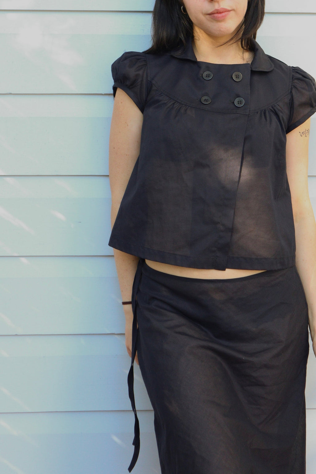 Obelia's Baby Button Top - Black