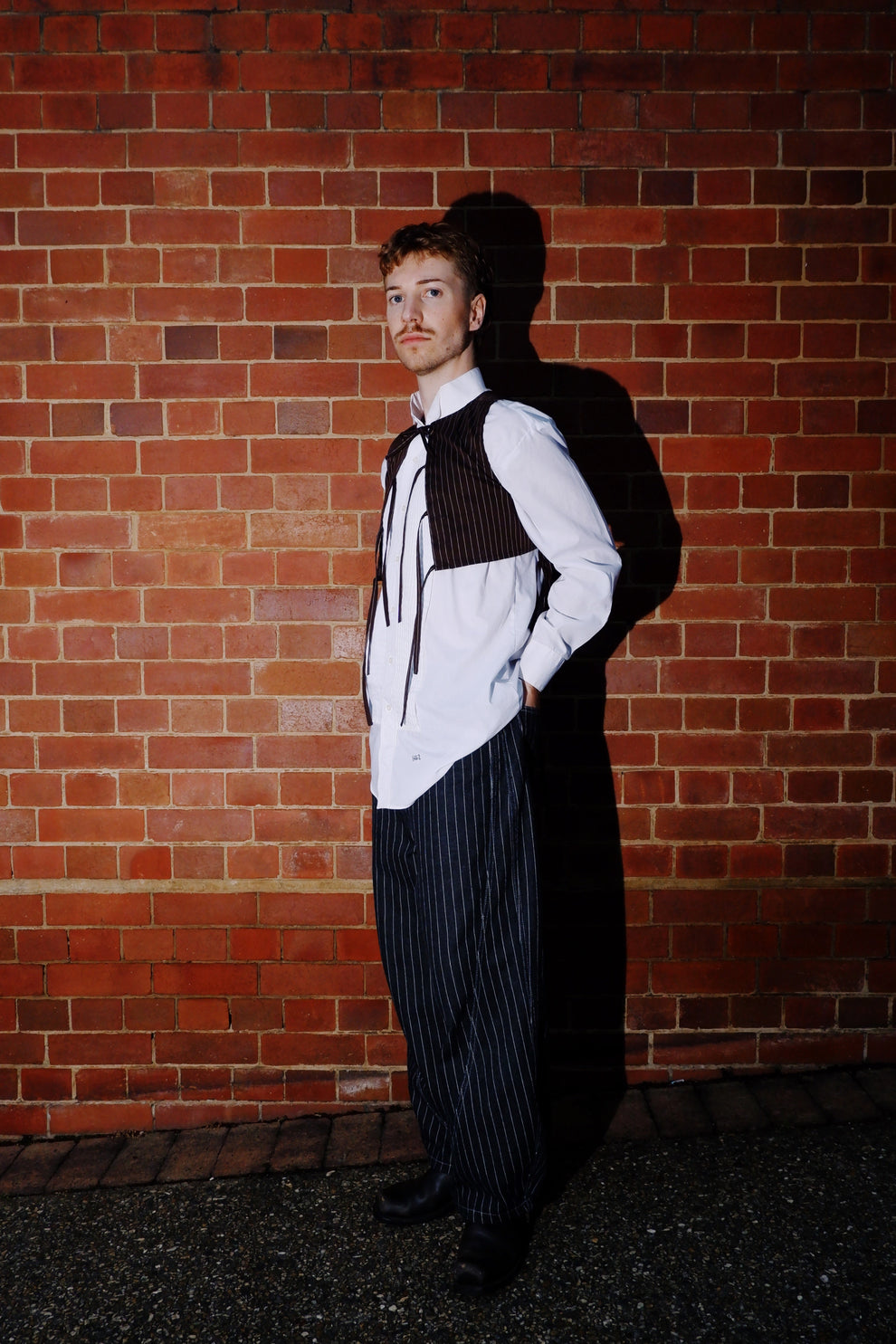 AKA Staple Tank in Walnut Pinstripe