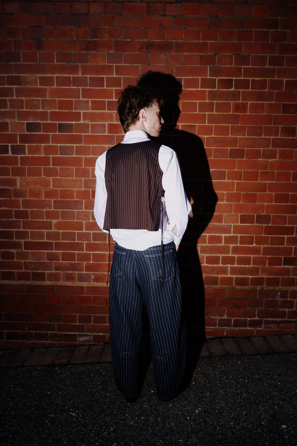 AKA Staple Tank in Walnut Pinstripe