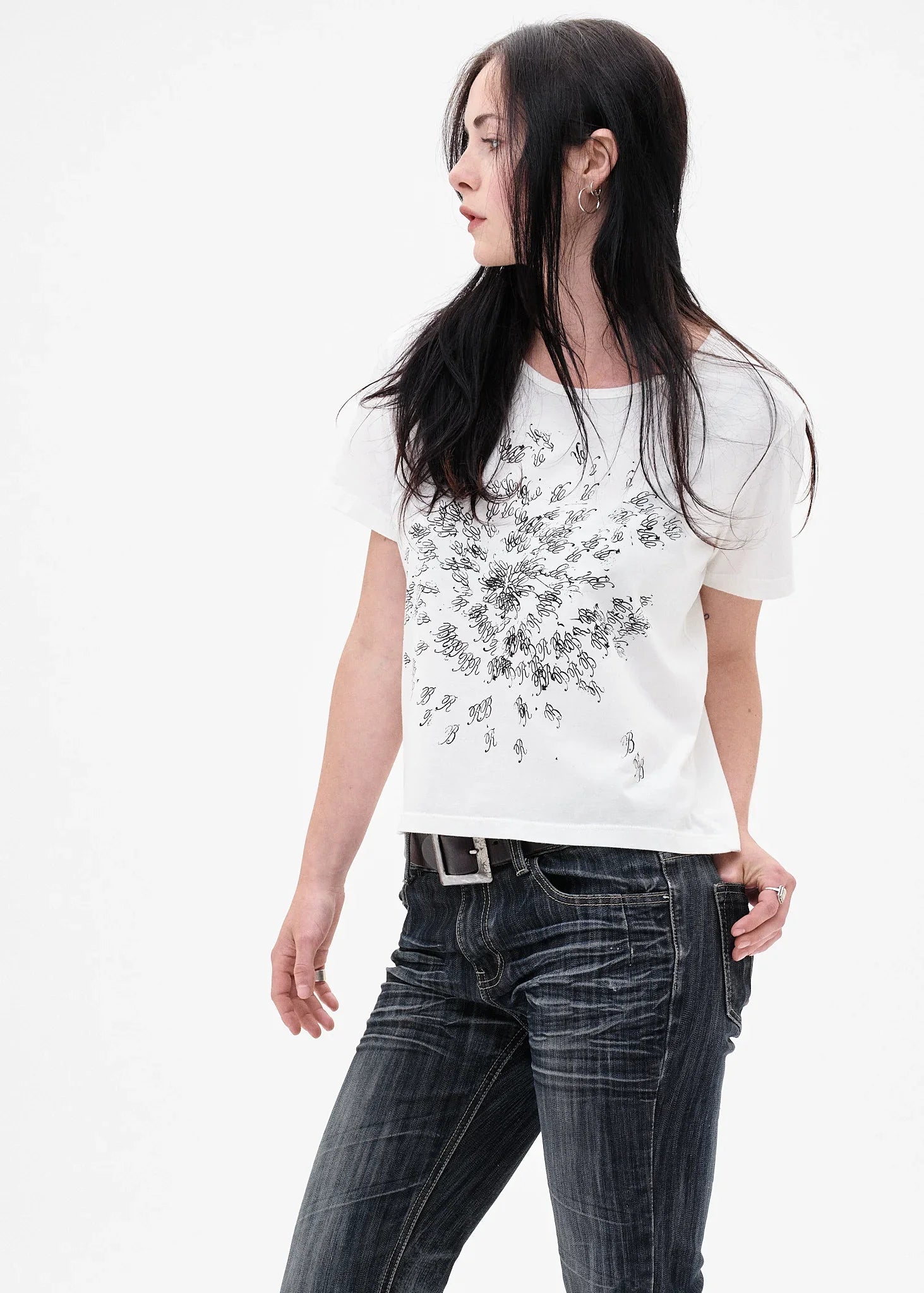 BRB Just Spiralling T-Shirt in White