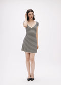 BRB Off The Hook Dress in Cream Stripe (size 1)