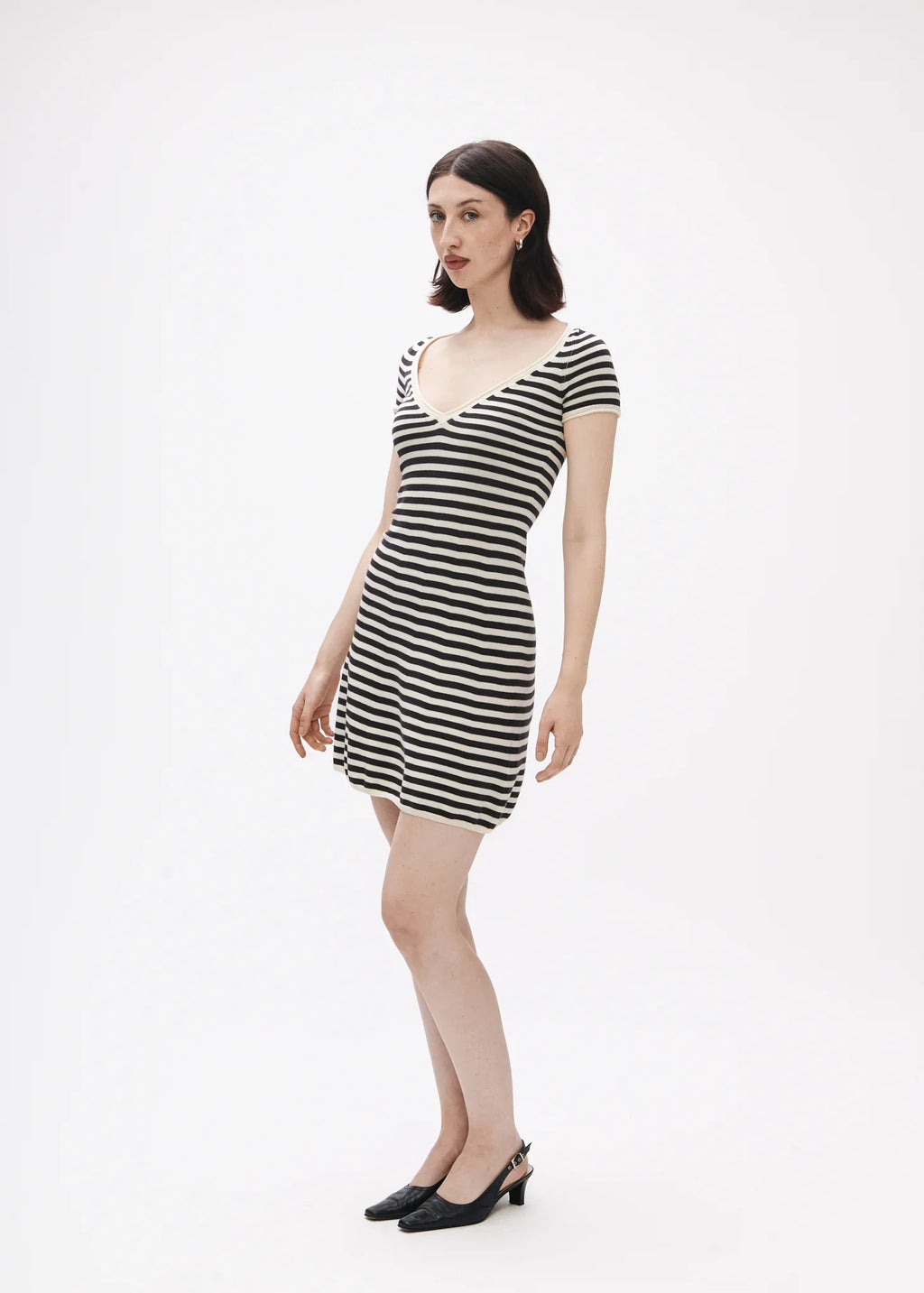 BRB Off The Hook Dress in Cream Stripe (size 1)