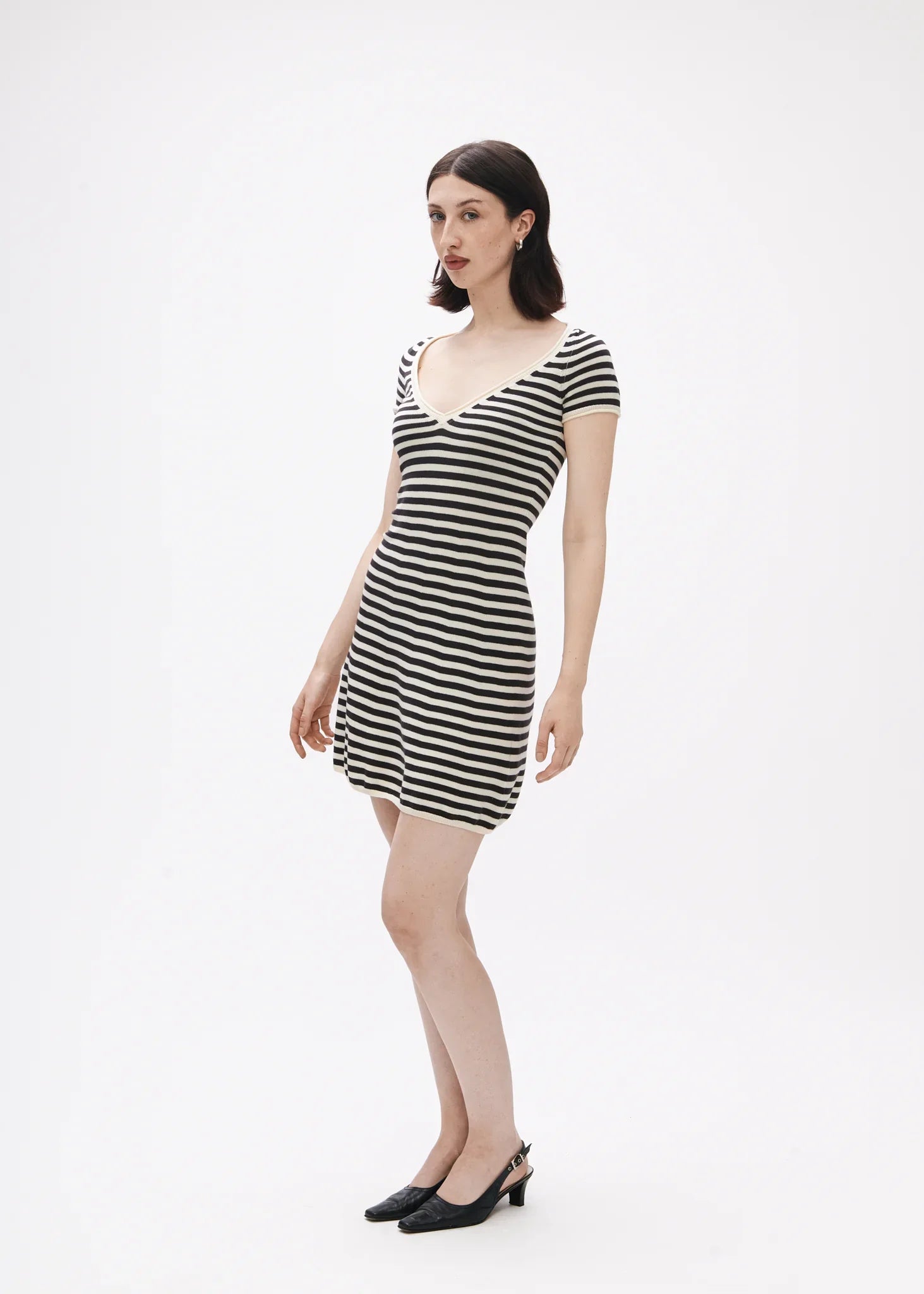 BRB Off The Hook Dress in Cream Stripe (size 1)