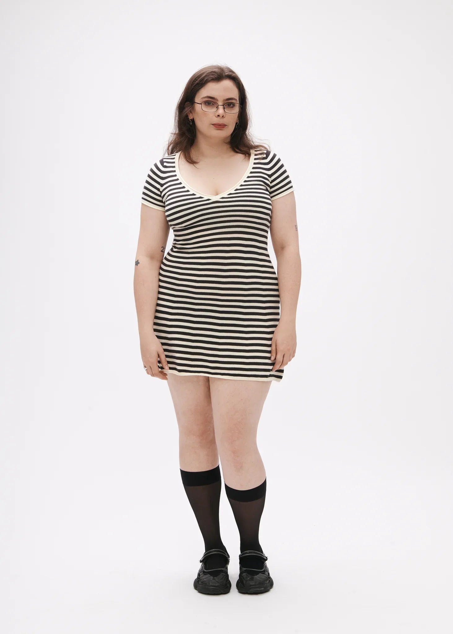 BRB Off The Hook Dress in Cream Stripe (size 1)