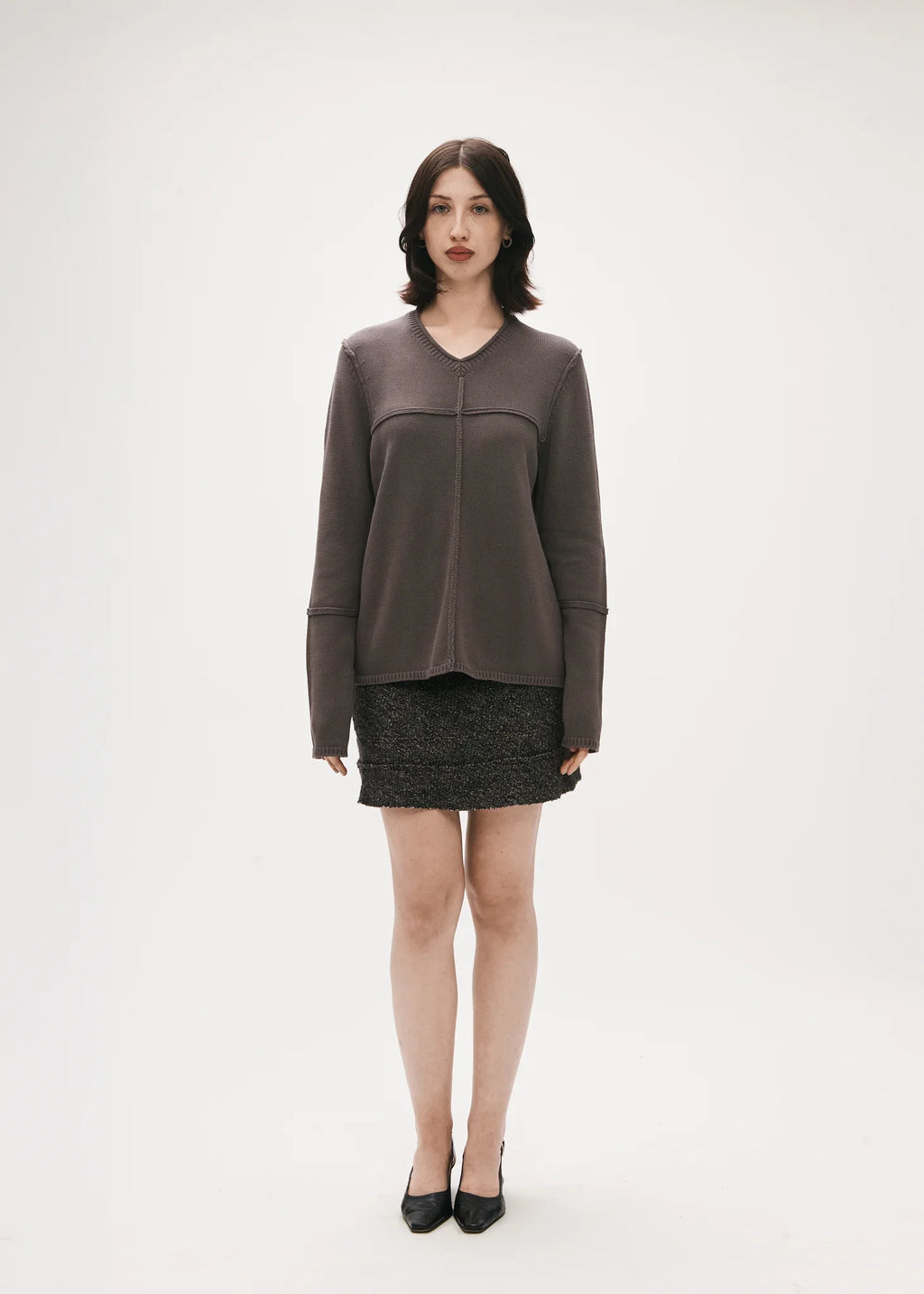 BRB Fool Me Twice Jumper in Fog (size 1)