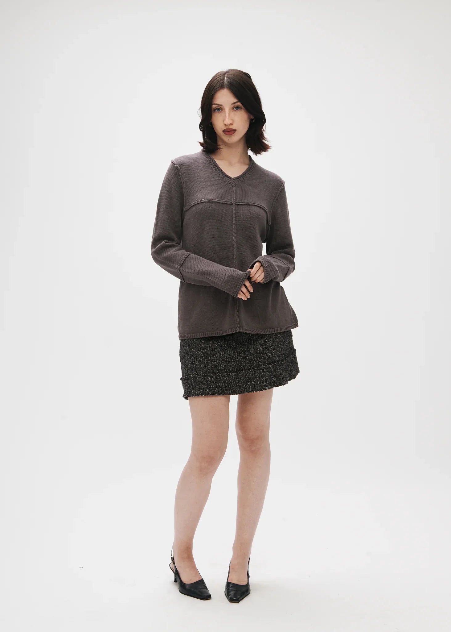 BRB Fool Me Twice Jumper in Fog (size 1)