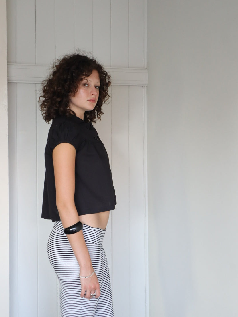 Obelia's Baby Button Top - Black