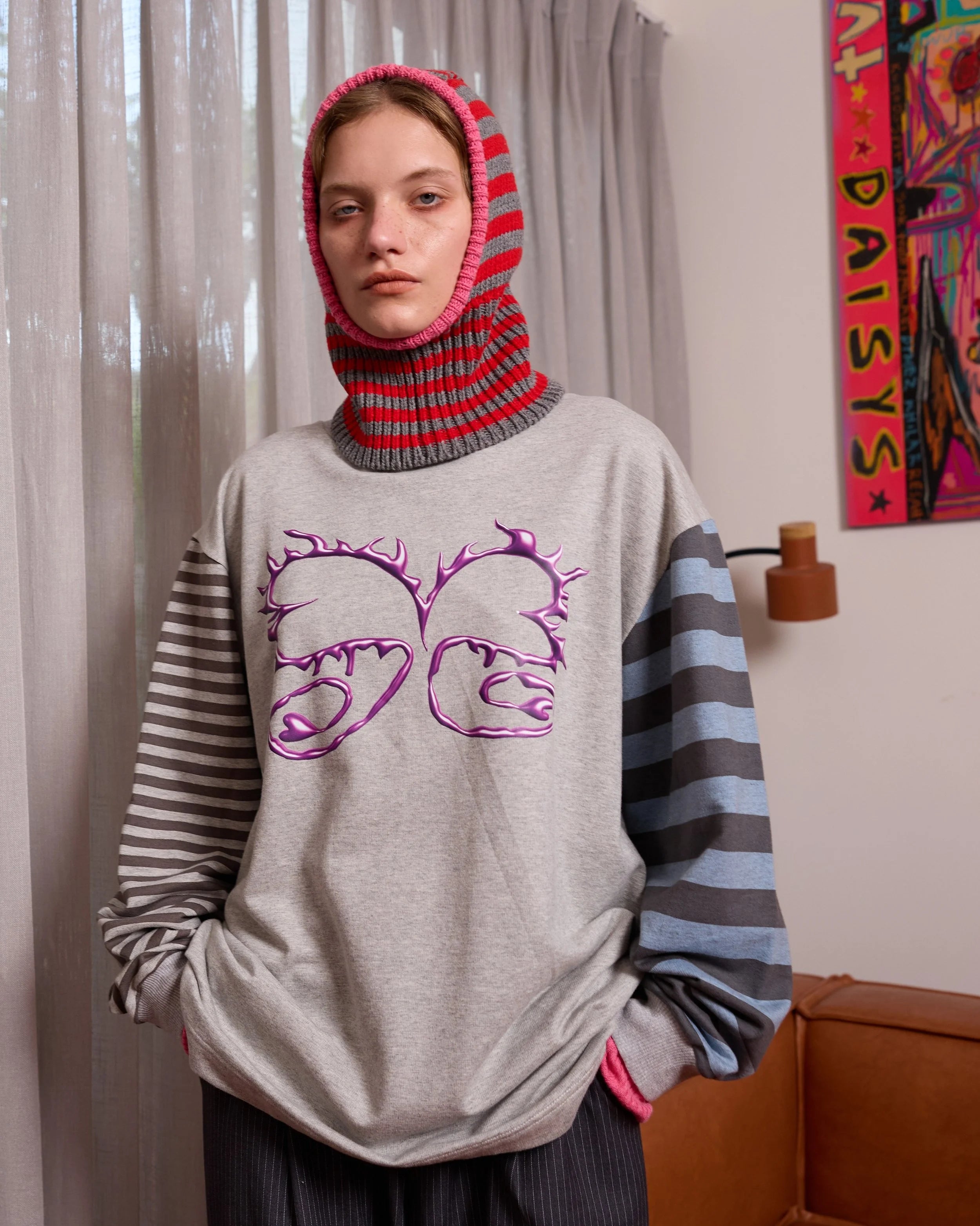 Arthur Long Sleeve T-Shirt in Concrete (L/XL)