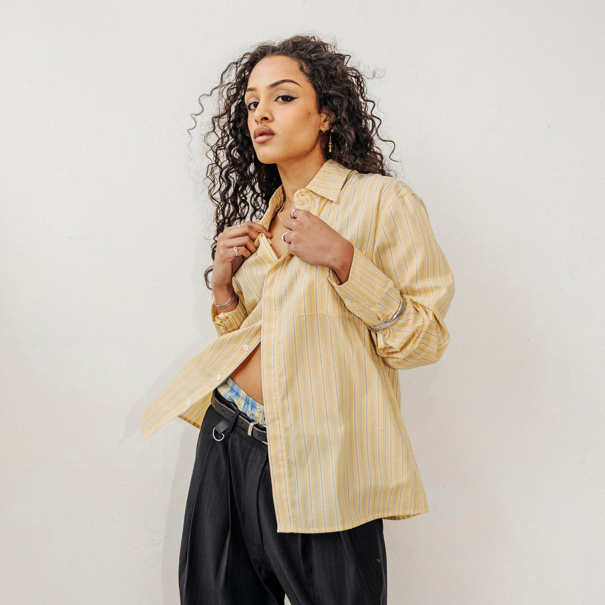 ESS BEE Pinstripe Suit Short (Black)