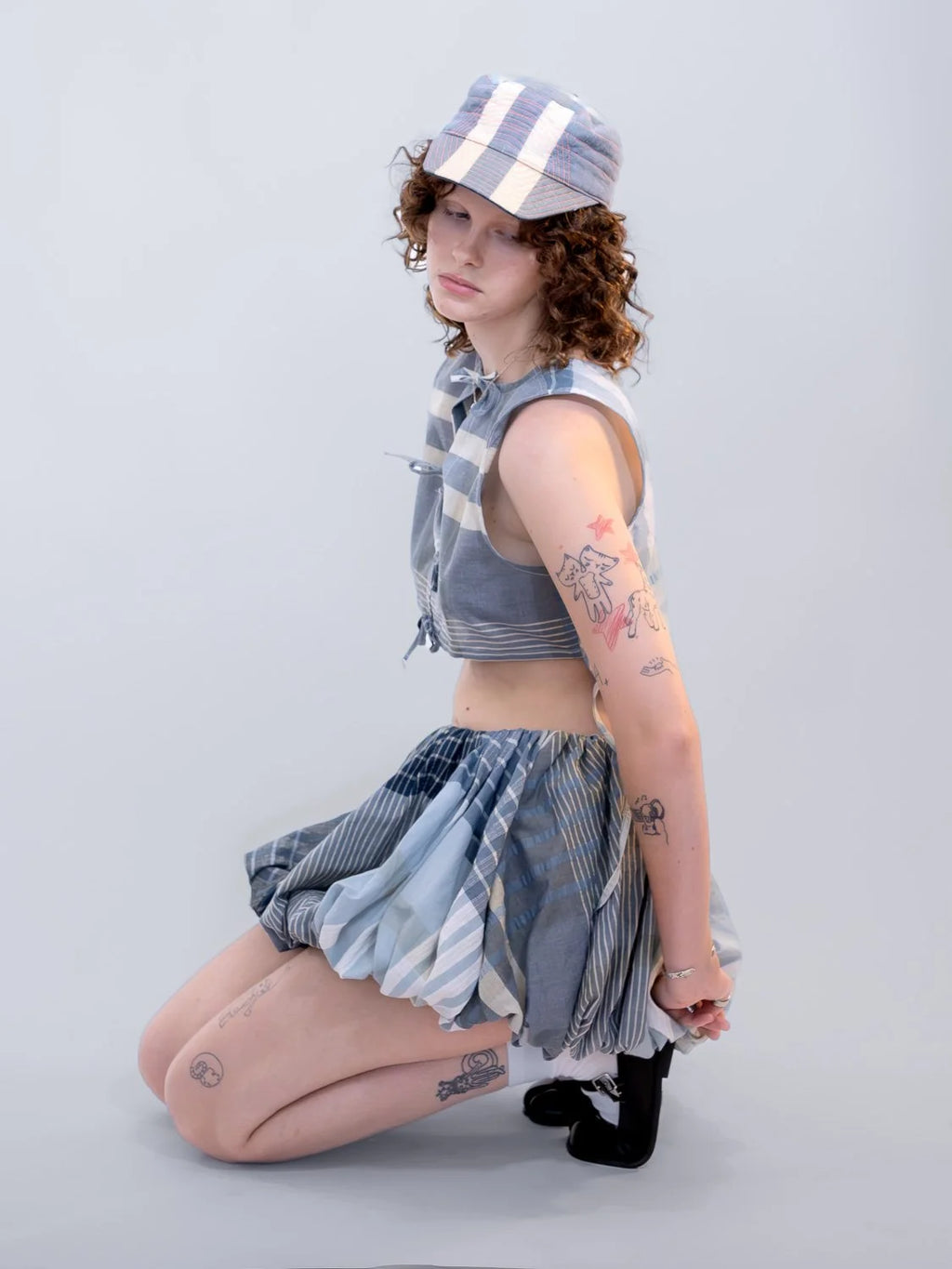 Rough Poppy Bubble Skirt