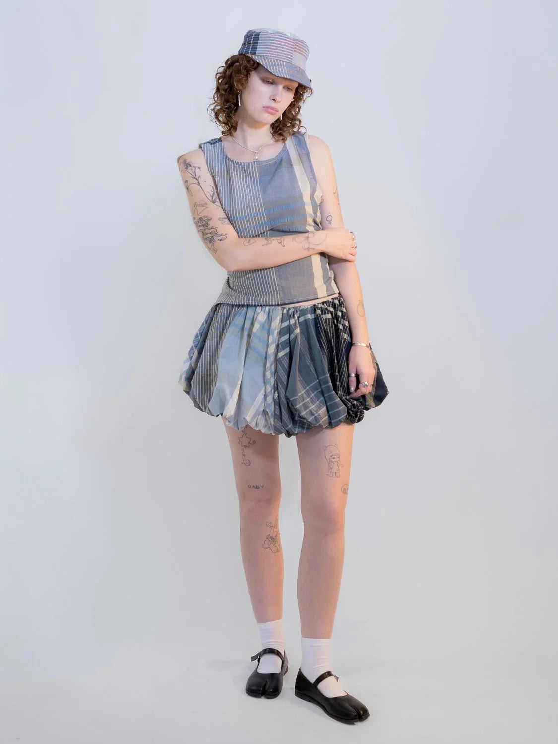 Rough Poppy Bubble Skirt