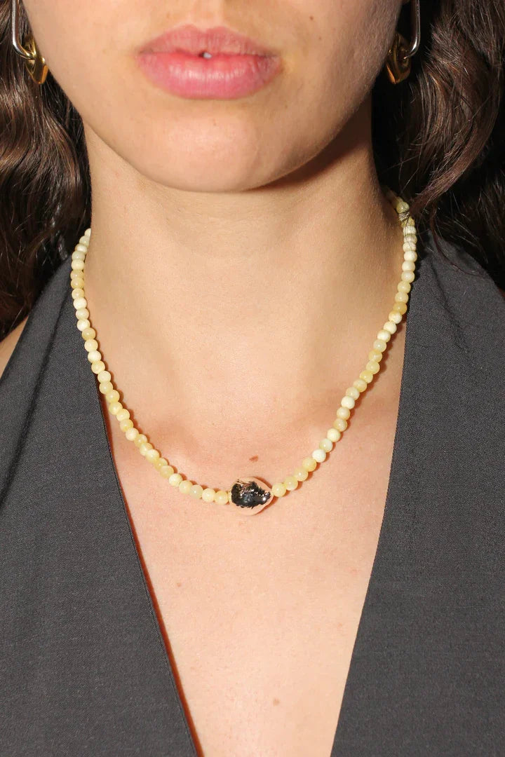 Par Moi Yellow Jade Pepita Necklace