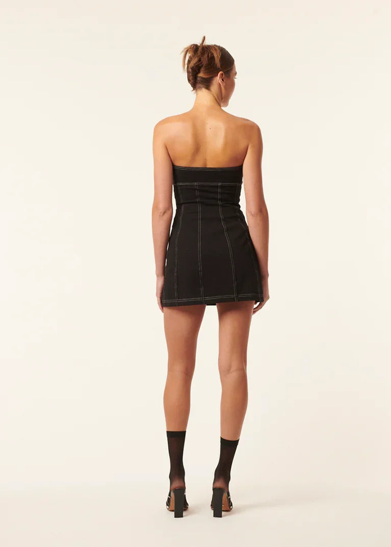 Krystal Deans Strapless Panel Mini Dress