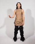 Katalyst Mini Bias Dress in Tan Check