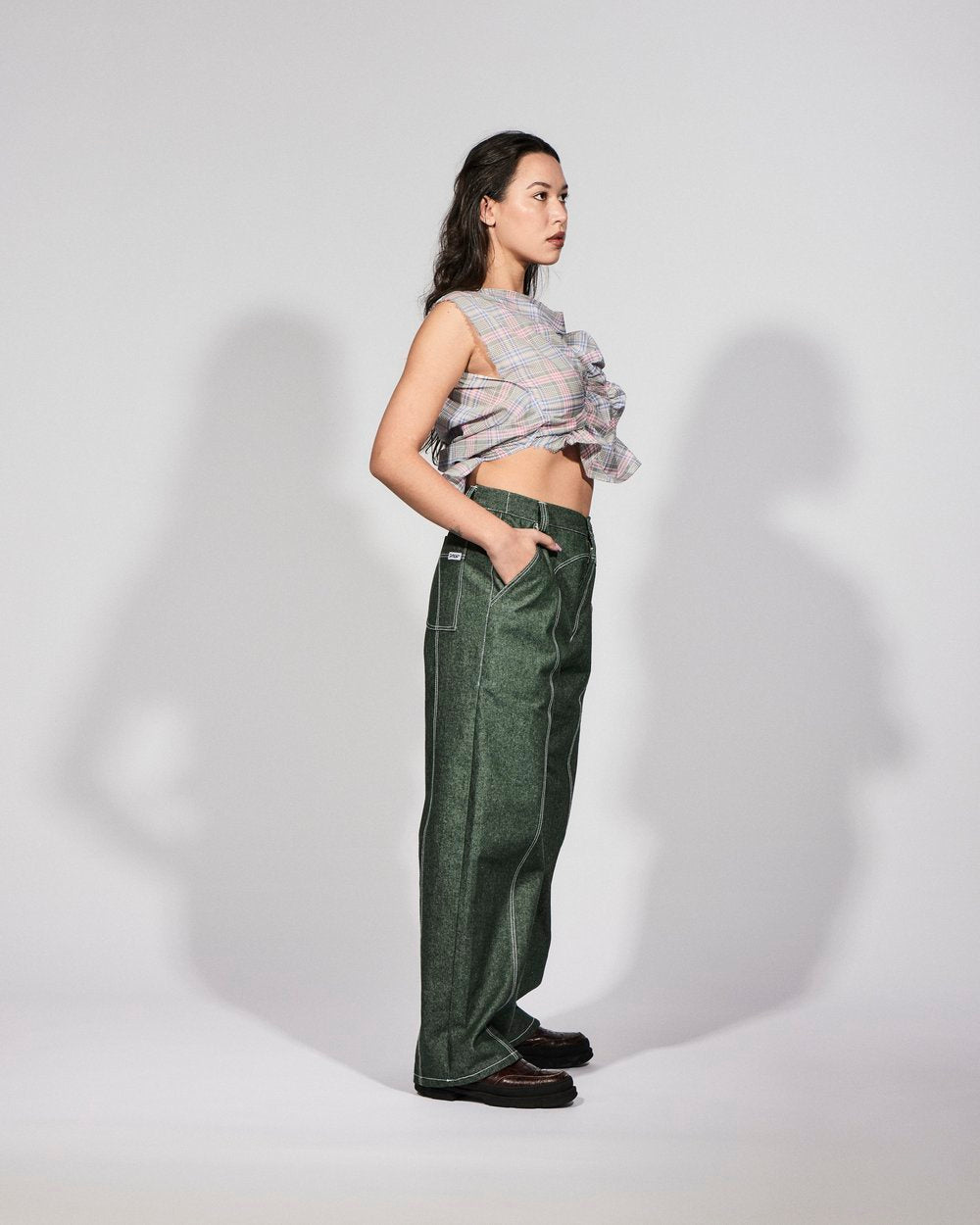 Katalyst Handkerchief Top in Newspaper Print