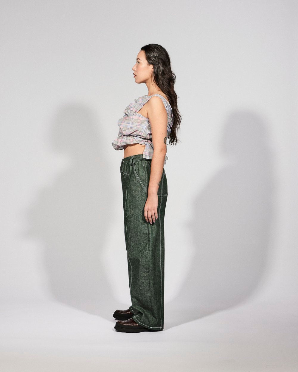 Katalyst Handkerchief Top in Newspaper Print