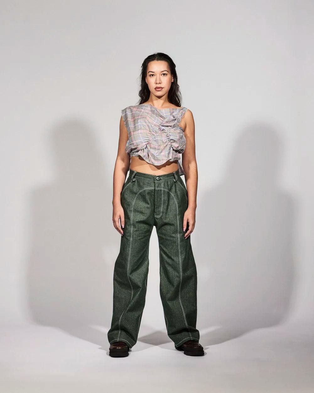 Katalyst Handkerchief Top in Newspaper Print