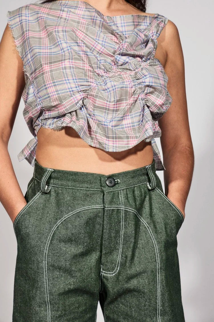 Katalyst Handkerchief Top in Newspaper Print
