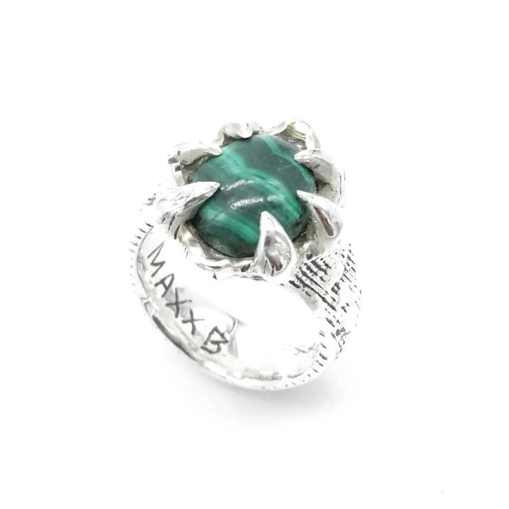Maxx B Malachite Claws Ring