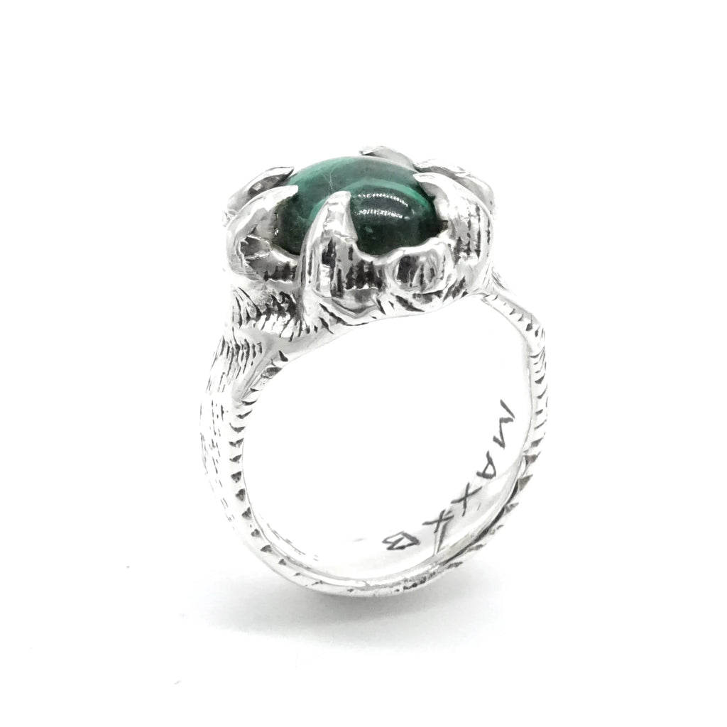 Maxx B Malachite Claws Ring