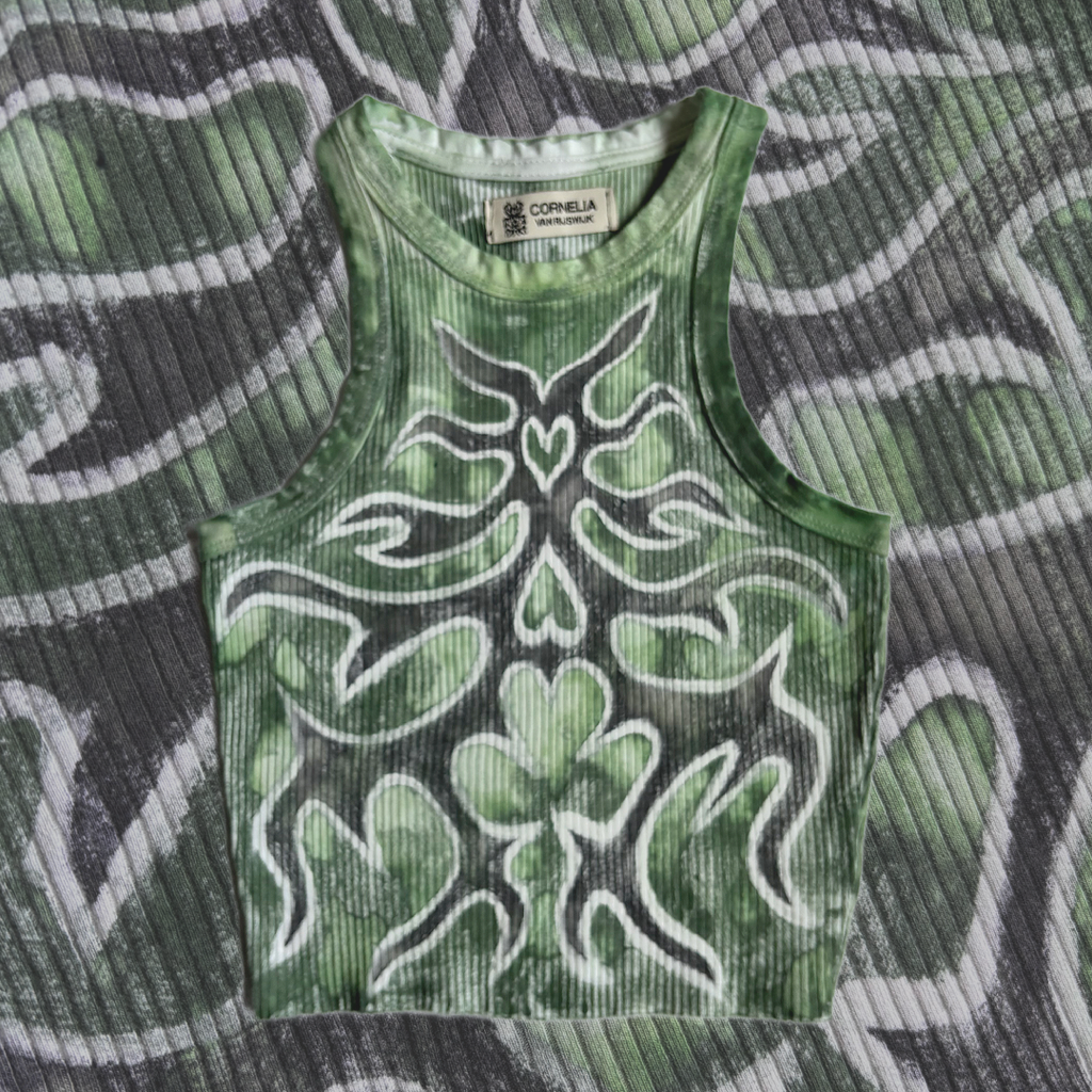 Cornelia van Rijswijk - Reworked Cotton Blend Tank Top - Green