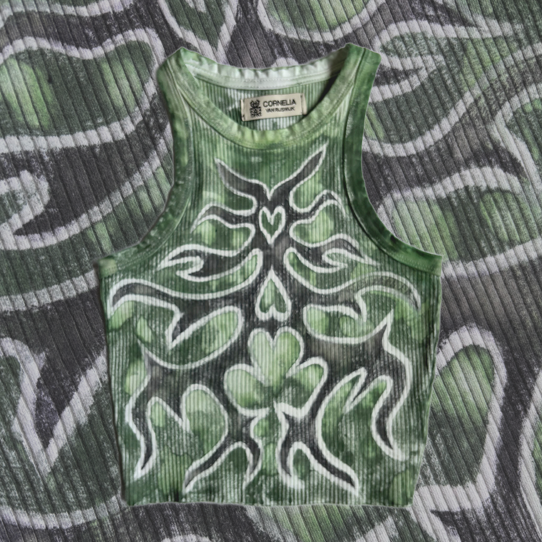 Cornelia van Rijswijk - Reworked Cotton Blend Tank Top - Green