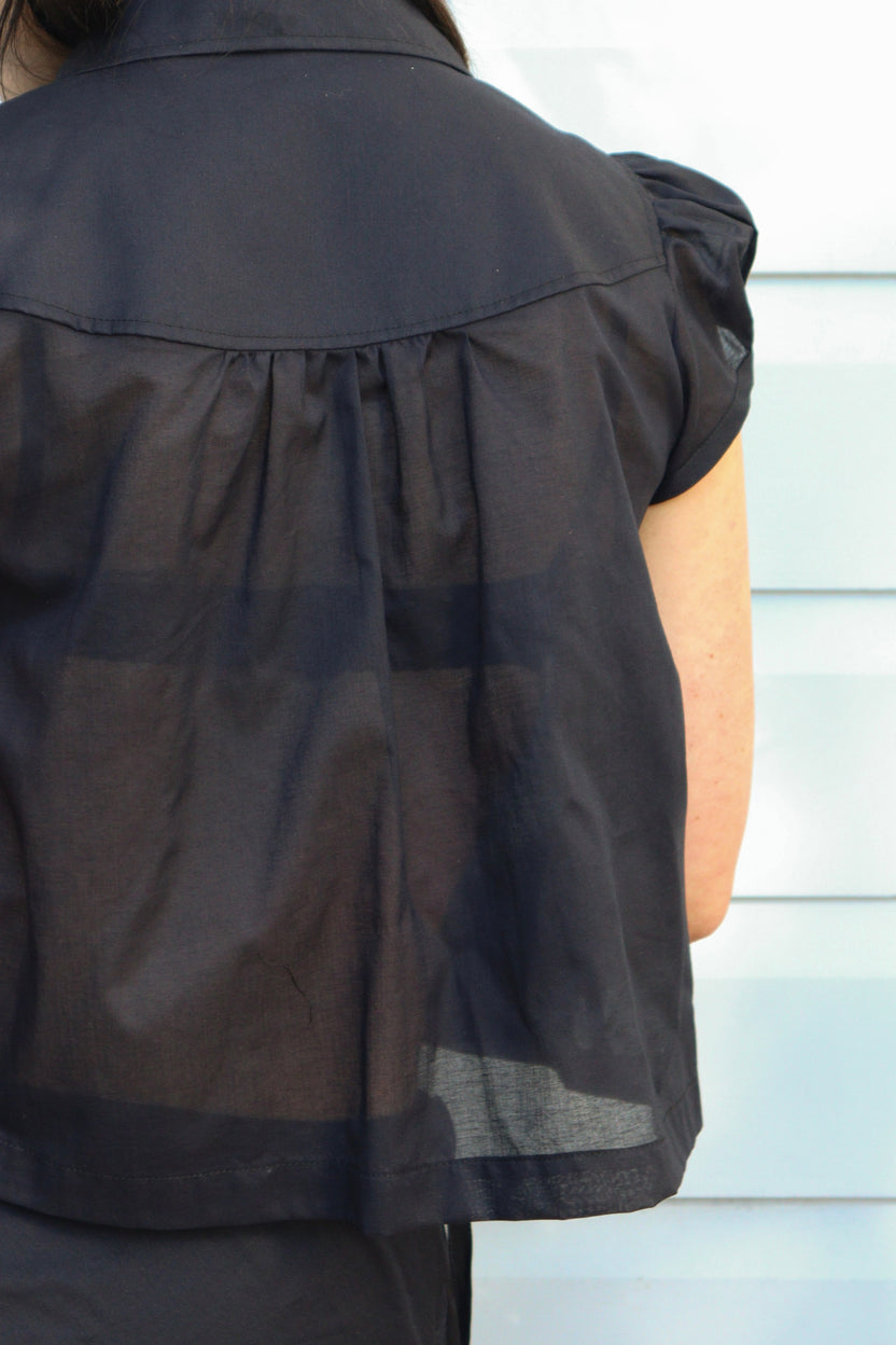 Obelia's Baby Button Top - Black