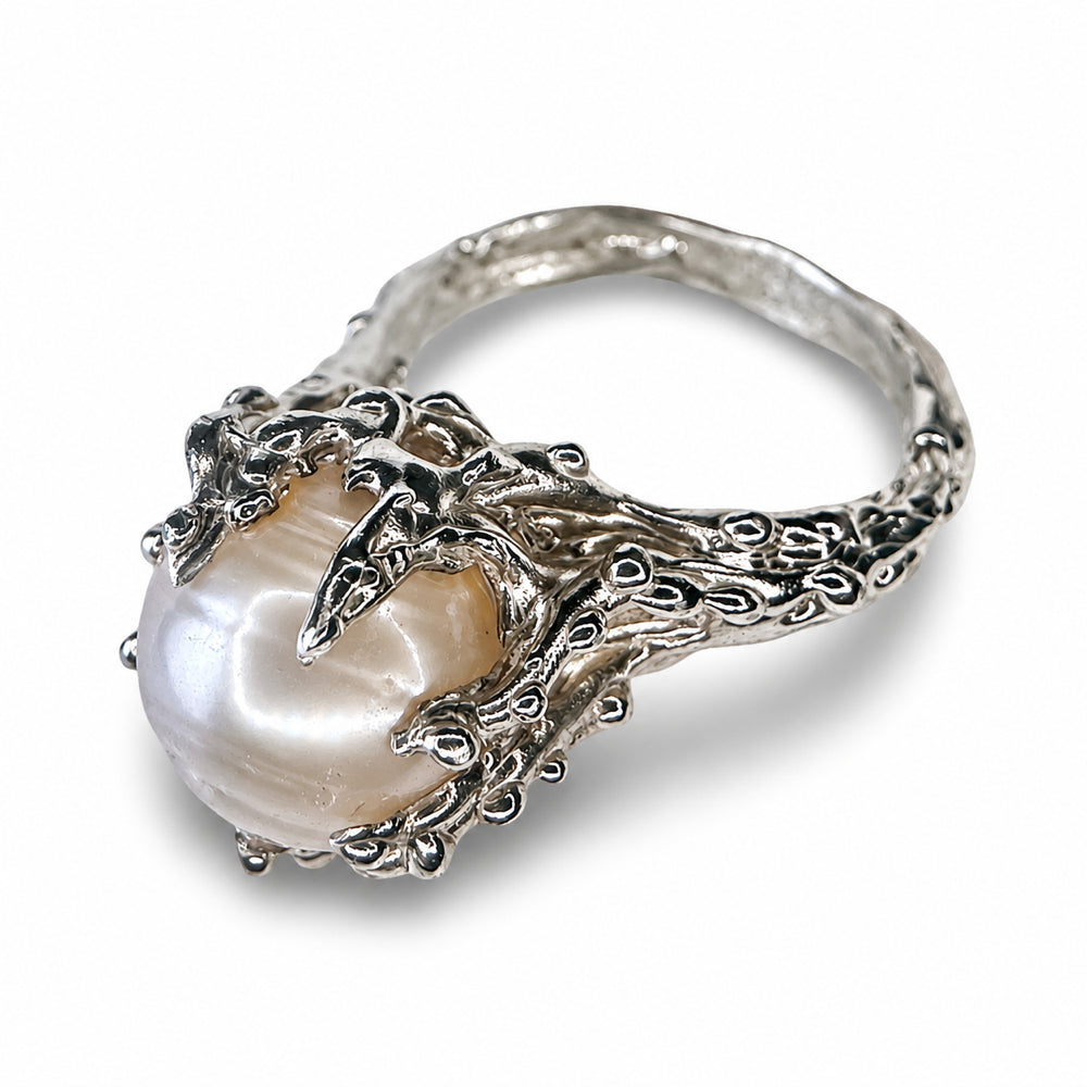 Venom Gemz Swirl Celestial Pearl Ring
