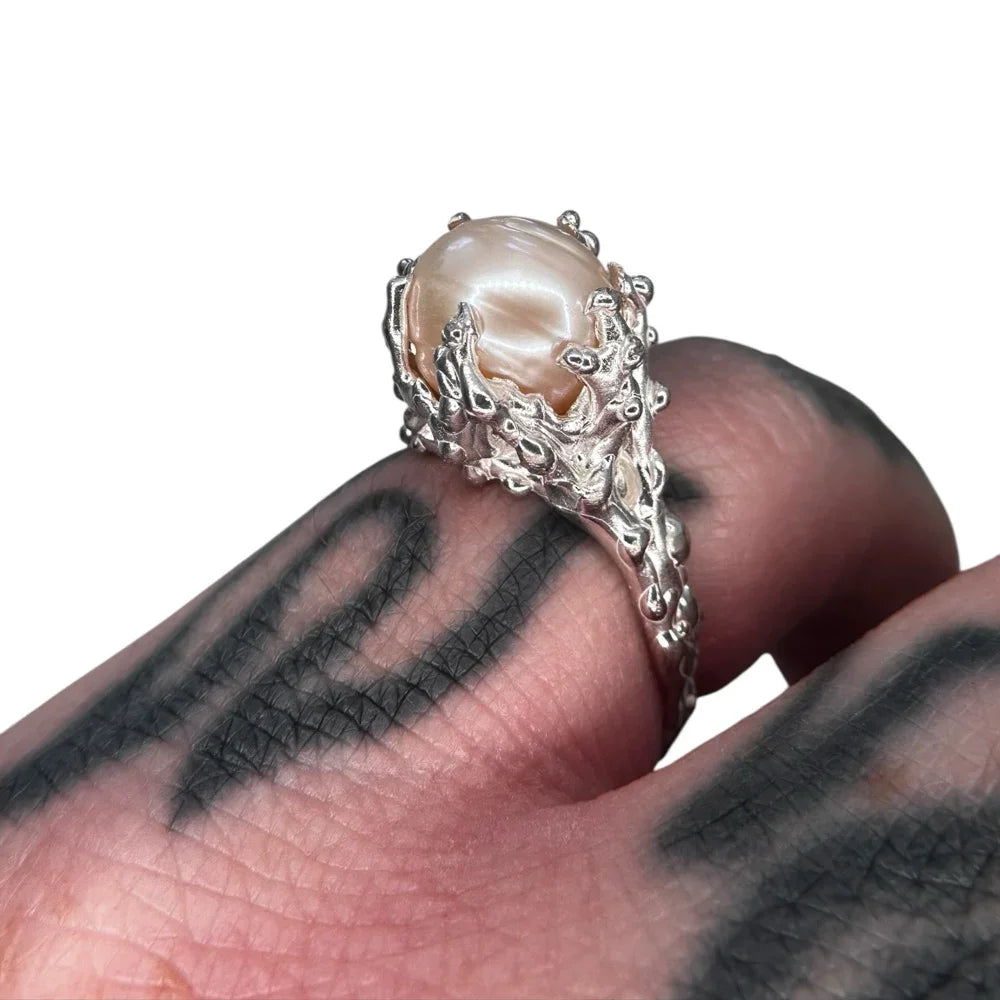 Venom Gemz Swirl Celestial Pearl Ring