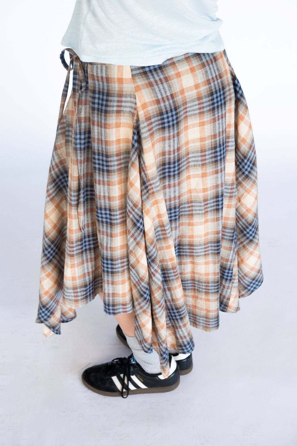 Obelia's Enya Wrap Skirt - Light Plaid