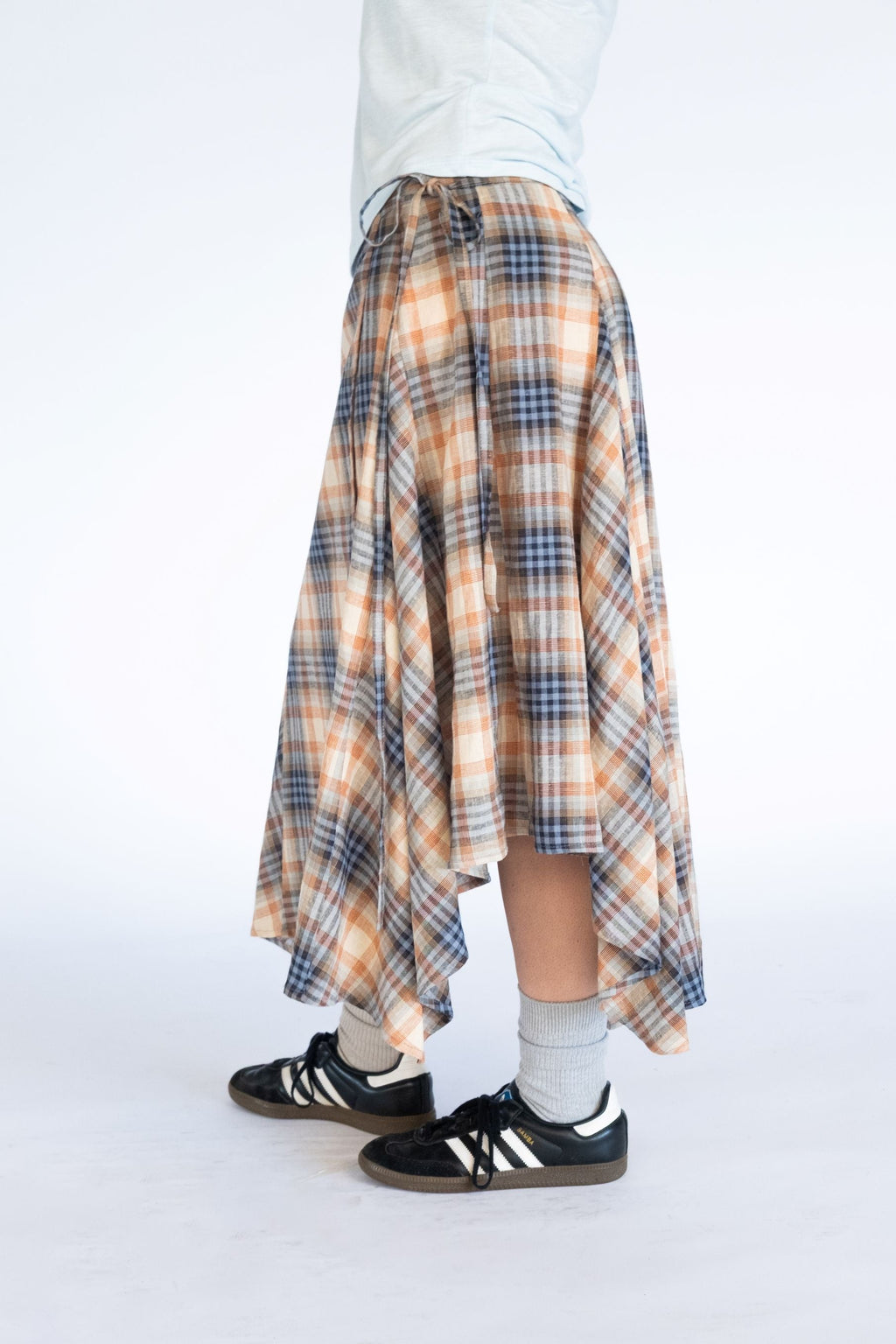 Obelia's Enya Wrap Skirt - Light Plaid