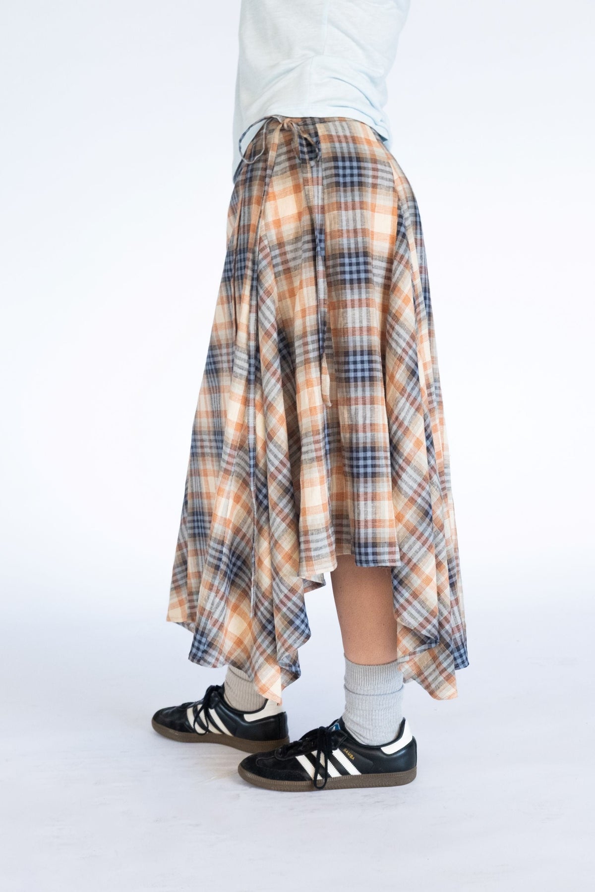 Obelia's Enya Wrap Skirt - Light Plaid