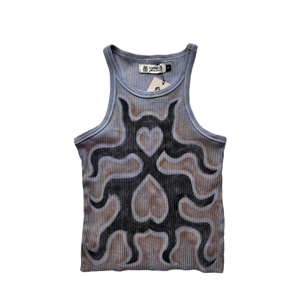 Cornelia van Rijswijk - Reworked Cotton Blend Tank Top - Blue