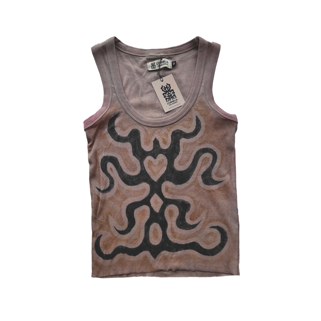 Cornelia van Rijswijk - Reworked Cotton Blend Tank Top - Mushroom