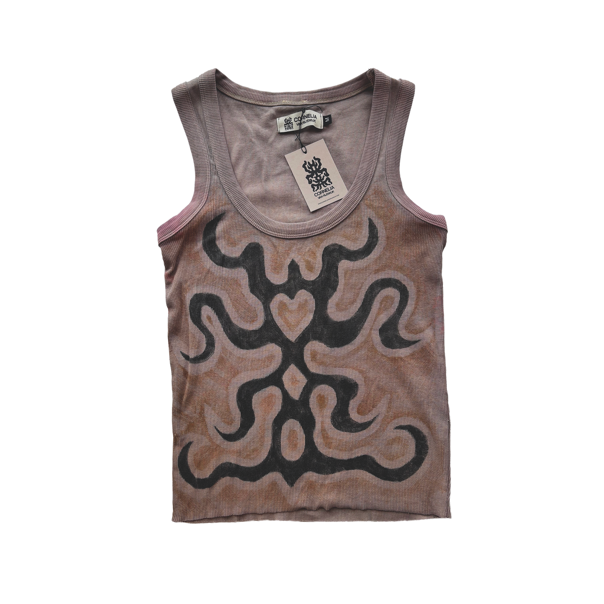 Cornelia van Rijswijk - Reworked Cotton Blend Tank Top - Mushroom
