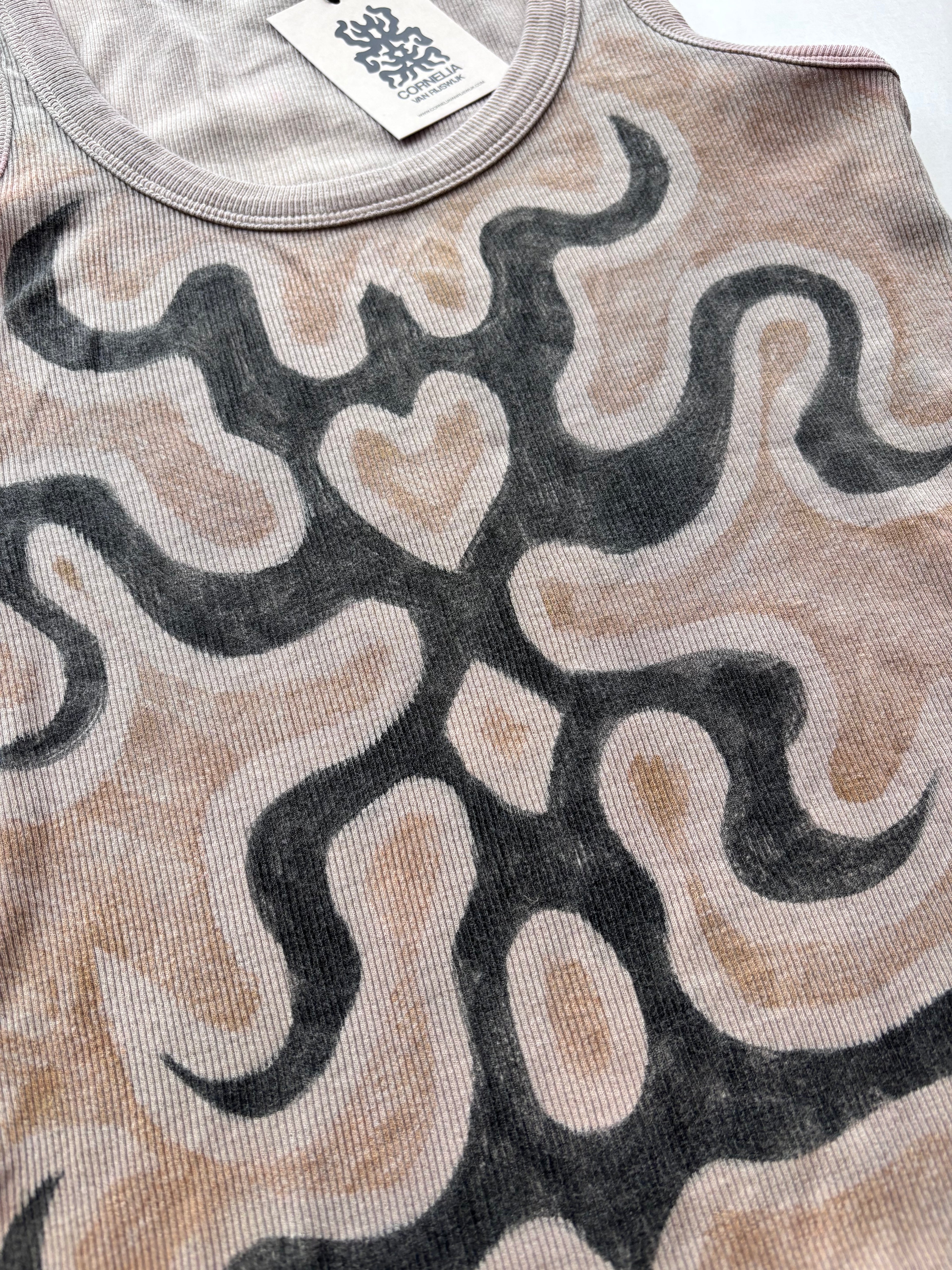 Cornelia van Rijswijk - Reworked Cotton Blend Tank Top - Mushroom