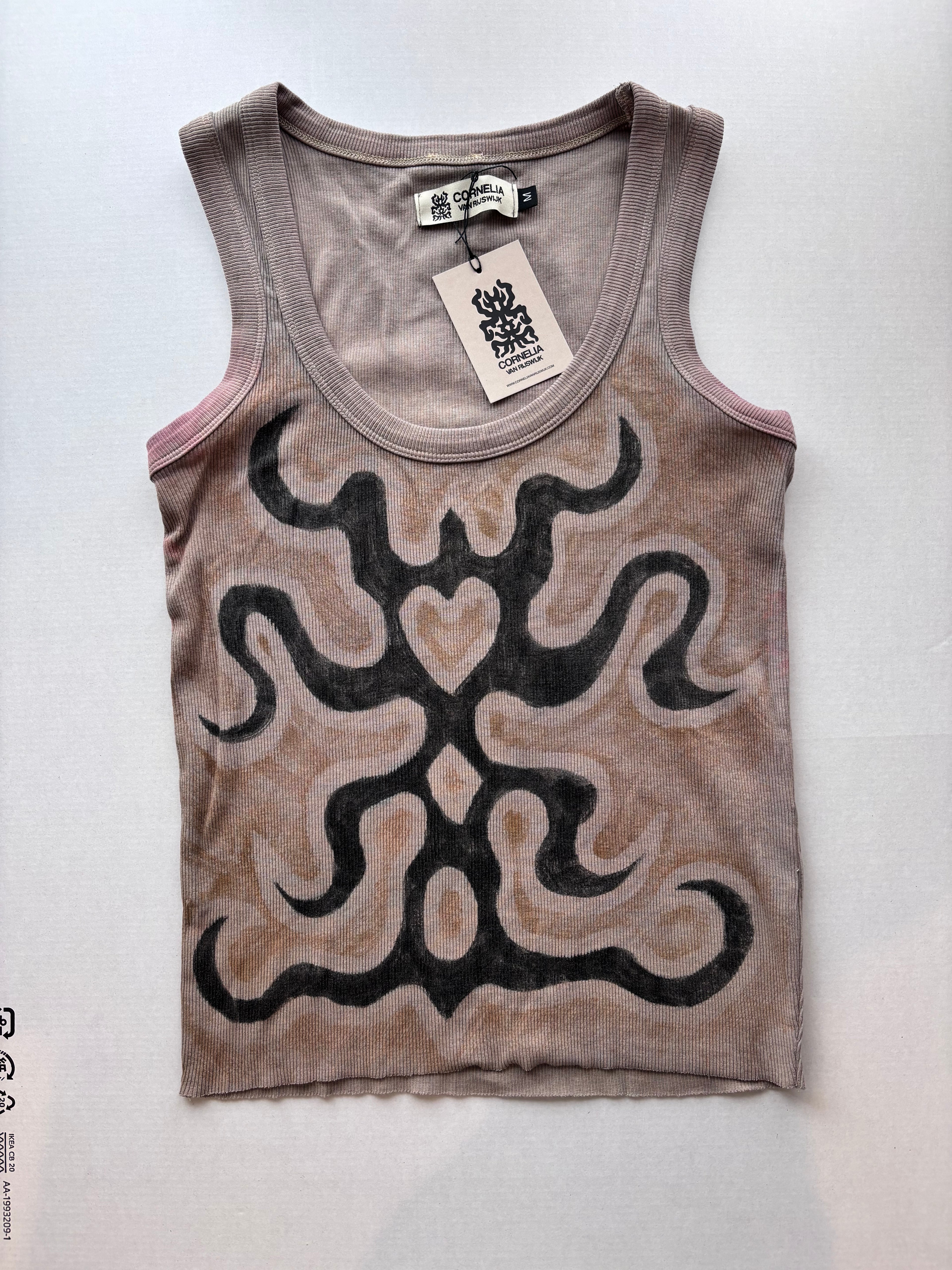 Cornelia van Rijswijk - Reworked Cotton Blend Tank Top - Mushroom