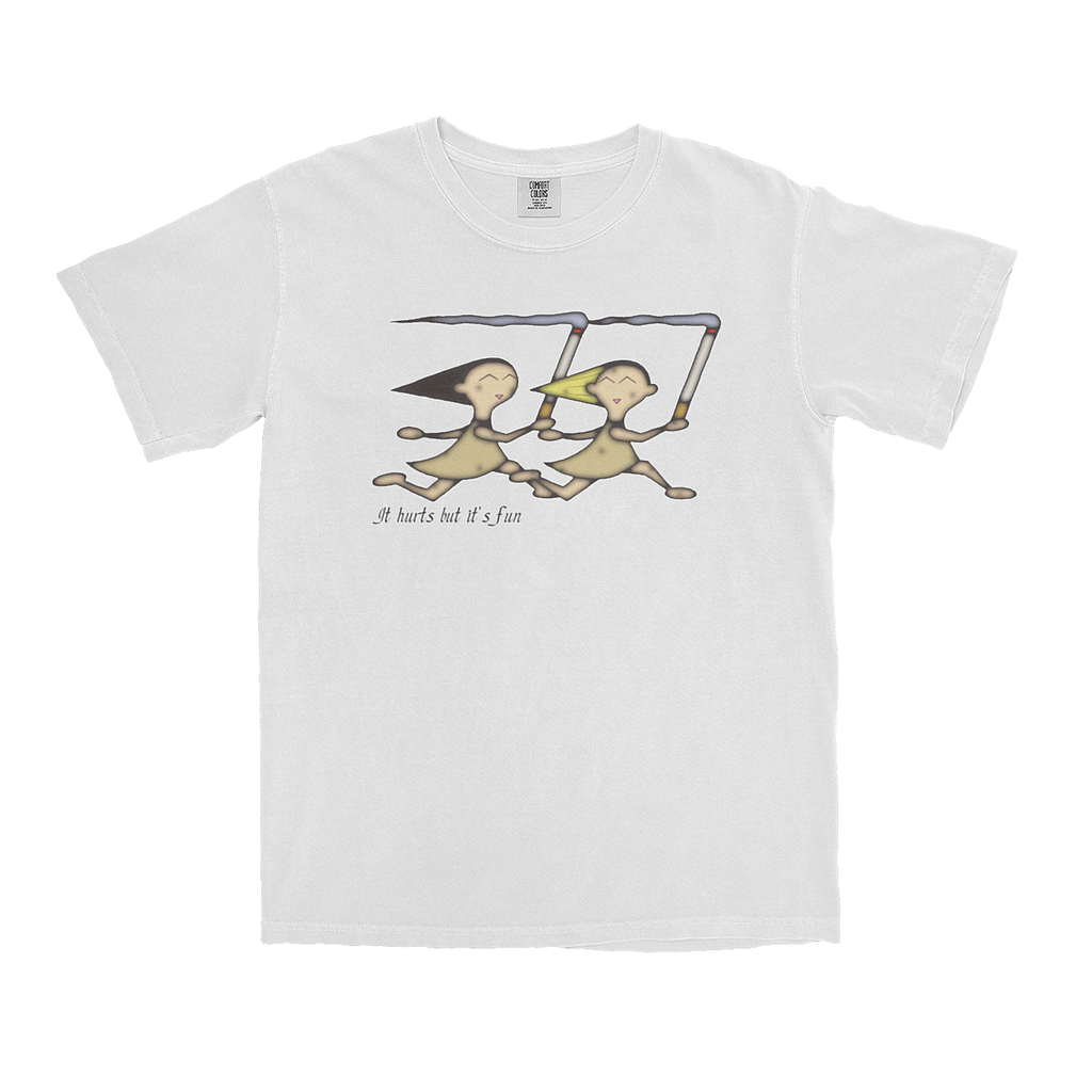 Rainbowsmustdie - "It hurts but it's fun" T-Shirt - White