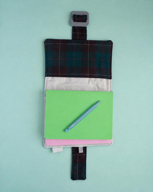 Clingy Journal Cover - Green Plaid