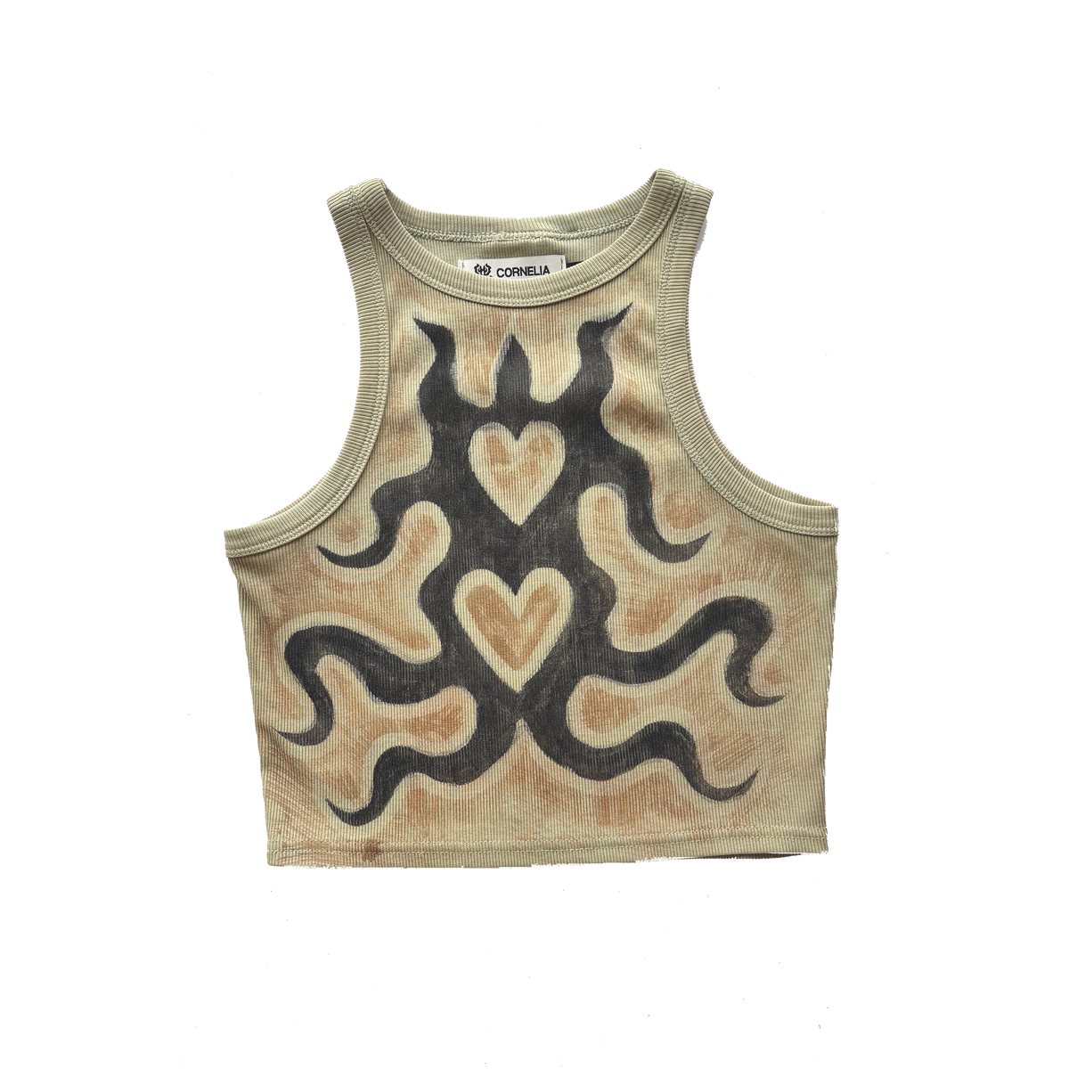 Cornelia van Rijswijk - Reworked Cotton Blend Tank Top - Lime
